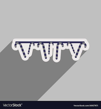 Flat icon with long shadow festive garland vector image