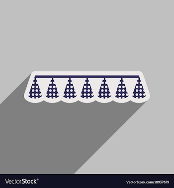 Flat icon with long shadow festive garland vector image