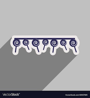 Flat icon with long shadow festive garland vector image