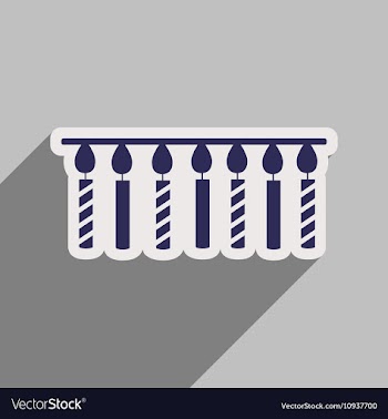 Flat icon with long shadow festive garland vector image