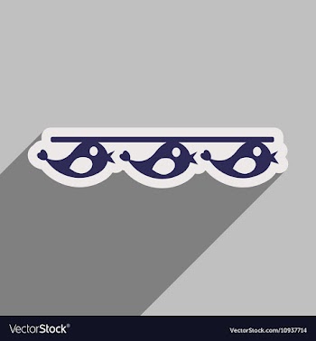 Flat icon with long shadow festive garland vector image