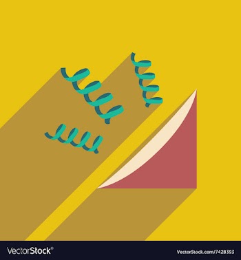 Flat icon with long shadow festive garland vector image