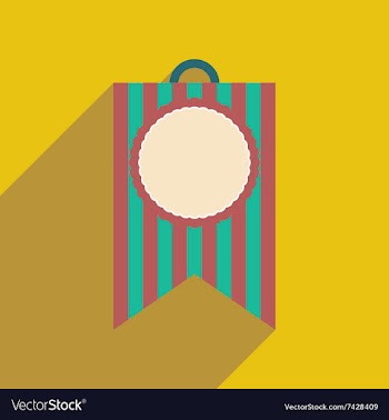 Flat icon with long shadow festive garland vector image