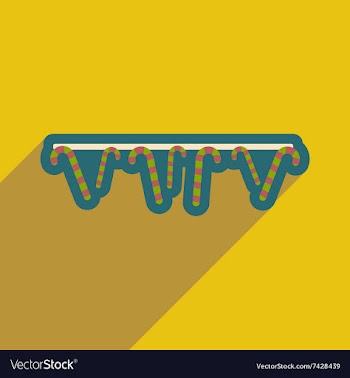 Flat icon with long shadow festive garland vector image