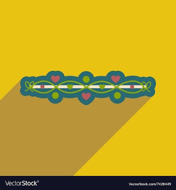 Flat icon with long shadow festive garland vector image