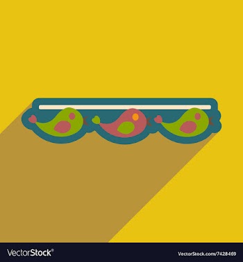 Flat icon with long shadow festive garland vector image