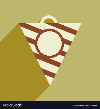 Flat icon with long shadow festive garland vector image