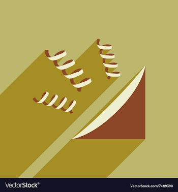 Flat icon with long shadow festive garland vector image