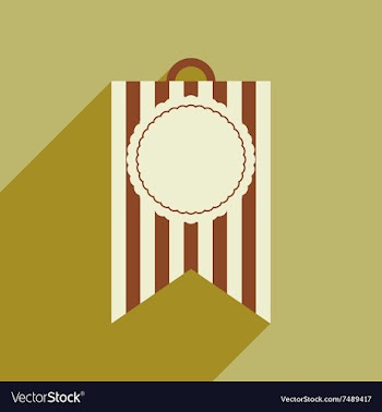 Flat icon with long shadow festive garland vector image