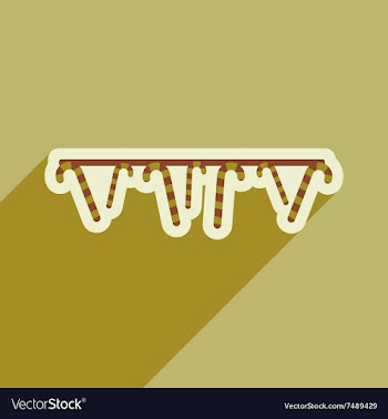 Flat icon with long shadow festive garland vector image