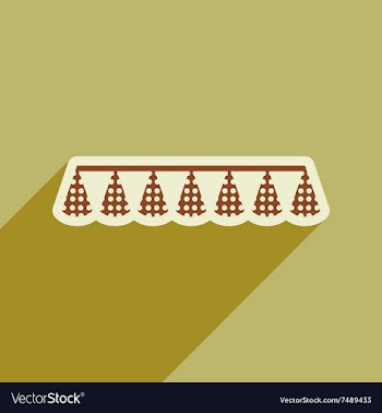 Flat icon with long shadow festive garland vector image