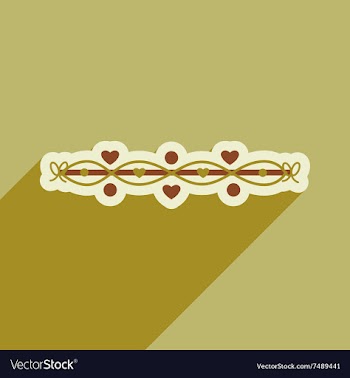 Flat icon with long shadow festive garland vector image