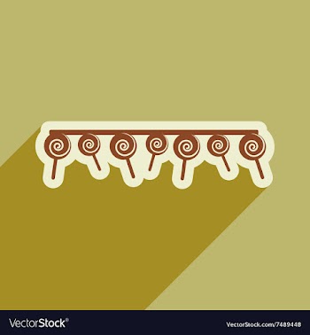 Flat icon with long shadow festive garland vector image