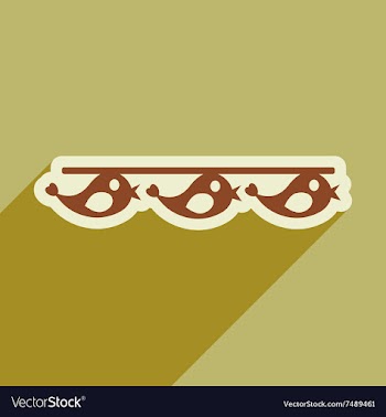 Flat icon with long shadow festive garland vector image