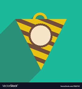 Flat icon with long shadow festive garland vector image