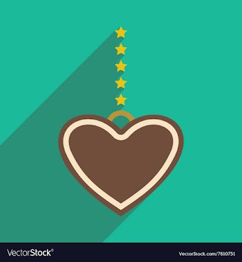 Flat icon with long shadow festive garland vector image