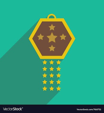 Flat icon with long shadow festive garland vector image