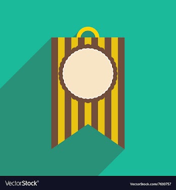 Flat icon with long shadow festive garland vector image