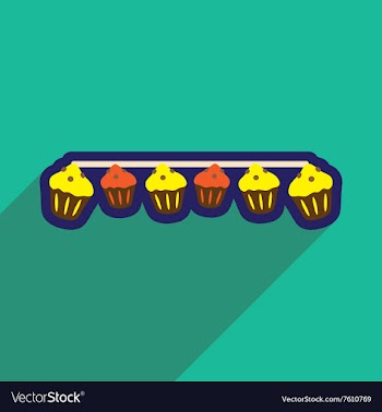 Flat icon with long shadow festive garland vector image