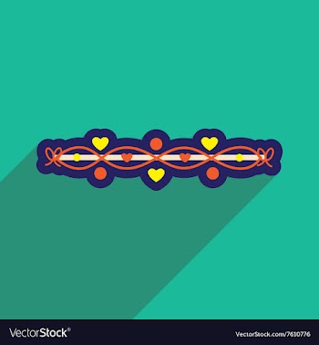 Flat icon with long shadow festive garland vector image
