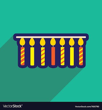 Flat icon with long shadow festive garland vector image