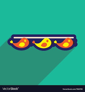 Flat icon with long shadow festive garland vector image