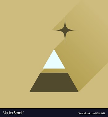 Flat icon with long shadow financial pyramid vector image