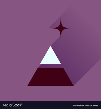 Flat icon with long shadow financial pyramid vector image