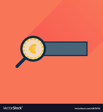 Flat icon with long shadow find money vector image