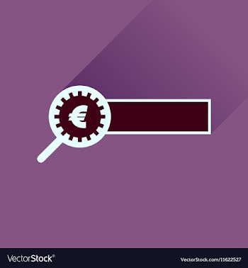 Flat icon with long shadow find money vector image
