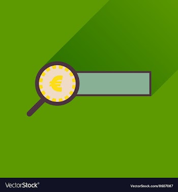 Flat icon with long shadow find money vector image
