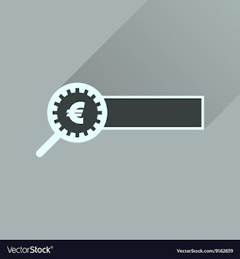 Flat icon with long shadow find money vector image