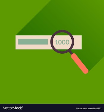 Flat icon with long shadow find money vector image
