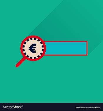 Flat icon with long shadow find money vector image