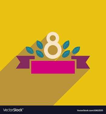 Flat icon with long shadow flowers garland vector image
