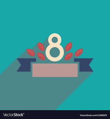 Flat icon with long shadow flowers garland vector image