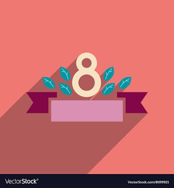 Flat icon with long shadow flowers garland vector image