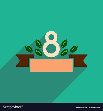 Flat icon with long shadow flowers garland vector image