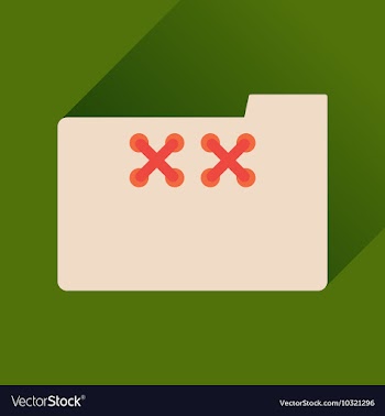 Flat icon with long shadow folder crosses vector image