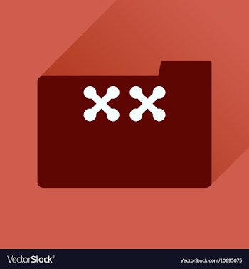 Flat icon with long shadow folder crosses vector image