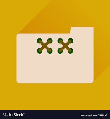 Flat icon with long shadow folder crosses vector image
