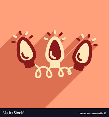 Flat icon with long shadow garland flashlights vector image