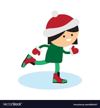 Flat icon with long shadow Girl skates vector image