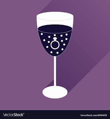 Flat icon with long shadow glass of champagne with vector image