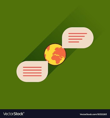 Flat icon with long shadow global communication vector image