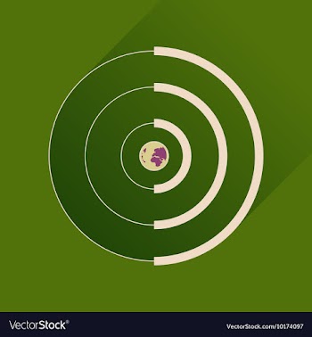 Flat icon with long shadow Globe internet vector image