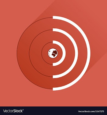 Flat icon with long shadow Globe internet vector image