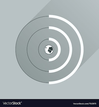 Flat icon with long shadow Globe internet vector image