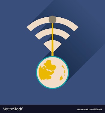 Flat icon with long shadow Globe internet vector image