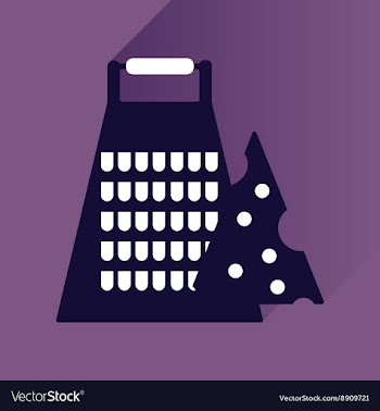 Flat icon with long shadow Grater and cheese vector image